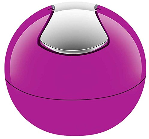 Spirella colección Bowl, Papelera Ø16 x 14 cm (1 Litro), Poliestirol, Morado