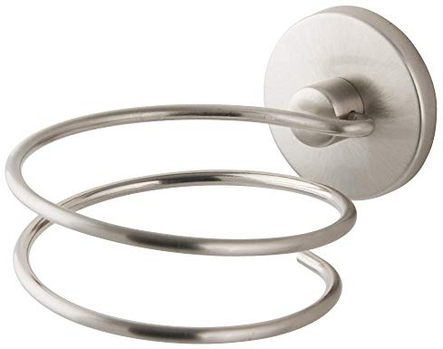 Fackelmann Haartrockner-Halter FUSION, vernickelter Fönhalter, Wandhalter (Farbe: Silber), Menge: 1 Stück, Edelstahloptik