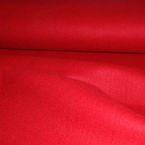 Tissu feutrine Largeur 180cm Epaisseur 2mm - vendu au mètre/ Rouge - Avenue des Tissus