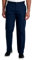 Haggar mensHC10884Premium No Iron Classic Fit Expandable Waist Plain Front Casual Pants - Blue - 32W x 30L