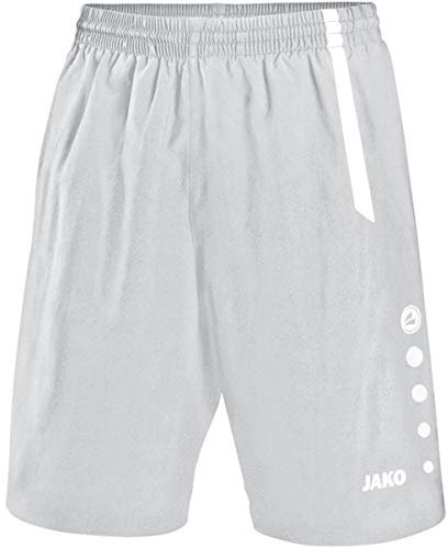 JAKO Kinder Sporthose Turin, Silbergrau/Weiß, 116, 4462