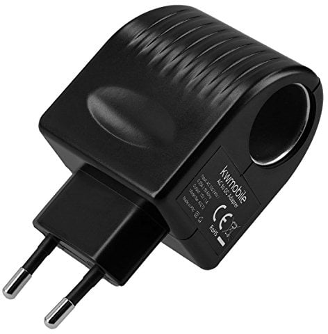 kwmobile Spannungswandler 230v auf 12v für Wohnwagen - Adapter Zigarettenanzünder Steckdose - 1.000 mA und max 12 Watt - Adapter 230v auf 12v