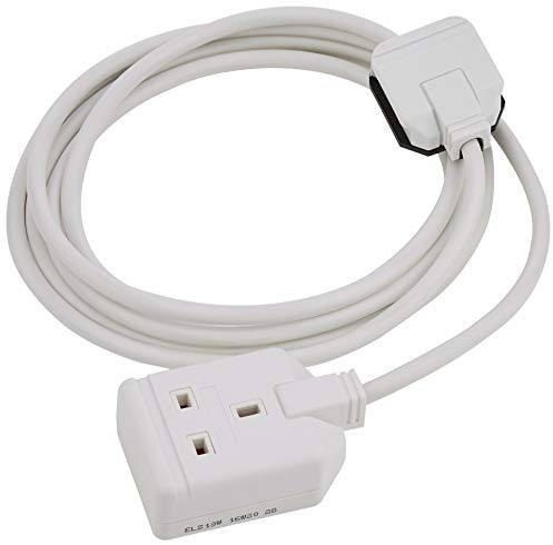 1 Gang White 13 Amp Professional Trailing Socket Extension Lead Mains Power (3 M)