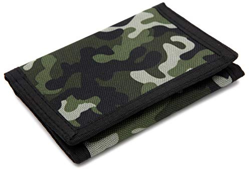 JONYEE Kids Wallet for Boys and Girls, Novelty Wallet for Boys Ages 5-7, Camo Teen Wallet for Kids Birthday Gifts (Green)