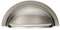 Fingertip Design OXFORD Cabinet Cupboard Door CUP PULL Handle, 76mm Hole Centres (Satin Nickel)