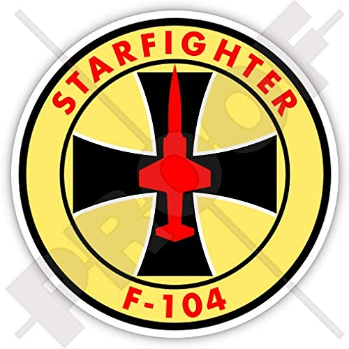 F-104 STARFIGHTER DEUTSCHLAND Air Force LUFTWAFFE, Deutsche MARINE Marineflieger Lockheed-Messerschmitt-Bölkow-Blohm MBB F-104G, German, 90mm Vinyl Sticker, Decal Aufkleber