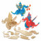 Baker Ross AX842 Drachen Holzbastelset, chinesisches Neujahrs-Bastelset für Kinder, 3 Stück