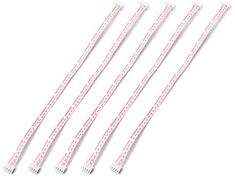 BEYEE Lote de 5 cables de repuesto para arcada de Sanwa Joystick Zero Delay USB codificador de 5 pines de 5 pines de paso de 2,54 mm, adaptador JST XH