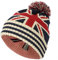 MarkMark Strickmützen Seemannsmütze Union Jack Beanie Hat British Toque Winter Pom Knit Beanies for Men Women JZP0027 (White)