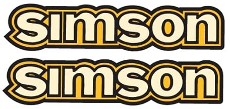 Dekorsatz Simson S50 Tankaufkleber Gelb Retro DDR wie Original