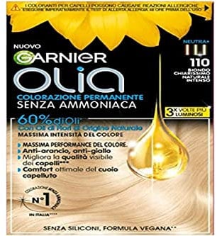 Garnier Olia Haarfarbe, ohne Ammoniak, deckt 100% weißes Haar ab, vegane Formel, sehr helles Naturblond, intensiv