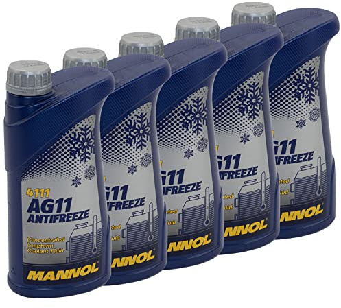 Kühlerfrostschutz Konzentrat MANNOL AG11 Longterm -40°C 5 X 1 Liter blau