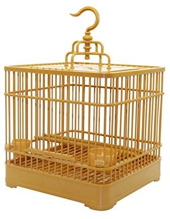 Flight Cage Assembly Vogelkäfig mit Futter- und Tränke für kleine Haustiere, kompletter Satz von Kunststoff-Vogelhäusern, Drossel, Papageienkäfig, 23 x 23 x 22 cm, Vogelkäfig