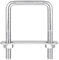 sourcing map Square U-Bolts, 52mm(2.05) Inner Width 80mm Length M8 304 Stainless Steel U Clamp Bolt with Nuts and Plates, for Boat Trailer