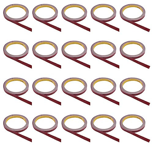liovitor 20 x , permanente, doppelseitige Schaumstoff-Klebeband-Rolle für Fahrzeug, Auto, rot, 10 mm x