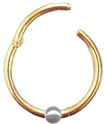 Piercing Clicker ECHT GOLD Nasenring Nasenpiercing Scharnier Gelenk Ring Nase Septum Ohr Goldpiercing Goldclicker