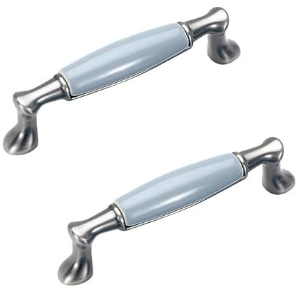 SZLXJMFL Küchengriffe Modern, 2 Stück Möbelgriffe Blau, Eloxierte Oberfläche | Hochwertige Keramik, Lochzentren: 39-192mm Bügelgriff, Schrankgriffe-170mm/6.7in