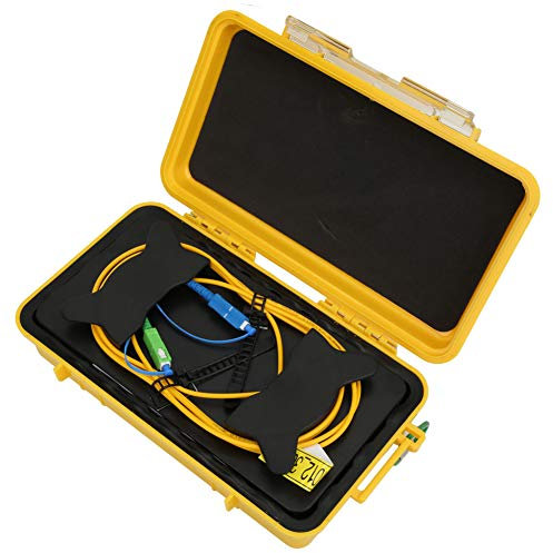 OTDR Launch Cable, Extension Box Fiber Extension Cable Polypropylene Single Mode 1KM TDR Launch Box 23.4 X 13.2 X 6.4cm for Blind Area OTDR Test