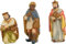 FADEDA 3X Hlg. DREI Könige/Höhe:12 cm/handbemalt/detailgetreue Krippen Figuren - Weihnachten Tisch Dekoration Krippe Zubehör