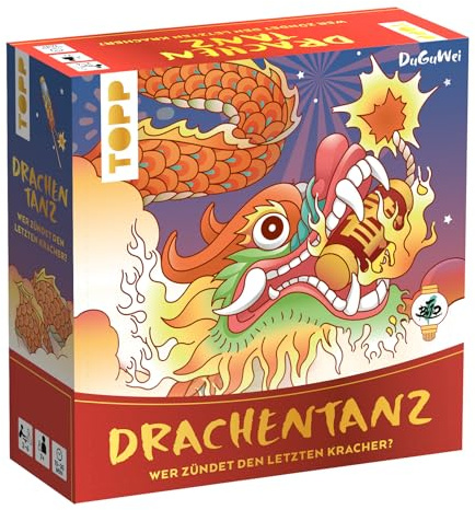 TOPP Drachentanz – Wer zündet den letzten Kracher?: Das Kartenspiel mit dem Wilden Punkte-Feuerwerk, Yellow