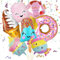 Donut Folienballon, 7pcs Eiscreme Party Deko, Eiscreme Ballons, Folienballon Candy, Ice Cream Balloon, Geeignet für Geburtstagsballons zum Thema Eiscreme für Jungen und Mädchen