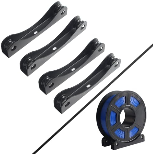 BCZAMD 3D-Drucker-Zubehör Separate Filament Spool Holder: SPCCc Material Verstellbare Halterung für TPU/PLA/ABS/Nylon/Holz/PEGT Flext Filament von 0.5KG bis 5KG und 2020 Extrudiertes Profil 2er Pack