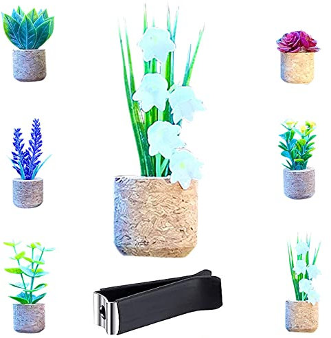 Plant Car Air Freshener Vent Clip, Plant Car Fresheners Vent Clips, 3D Artificial Plants Shape Aromatherapy Vent Car Interior Accessories (E)