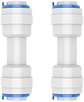 Raccord d'alimentation en eau - Raccord rapide - Filtre à eau - Adaptateur pour osmose inverse et filtre à eau - Robinet d'eau potable - Réfrigérateur côte à côte (1/4 à 1/4)