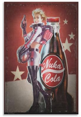Impression sur toile Nuka Cola Girl - Décoration d'intérieur - 20 x 30 cm