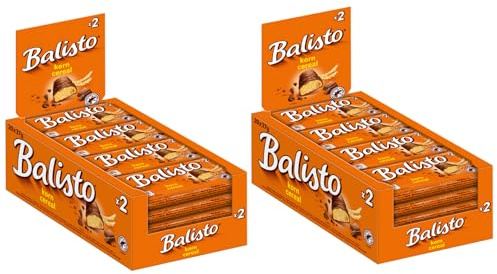 Balisto Riegel Korn 2x 20x37g Keks mit Vollkorn, umhüllt von Milchschokolade - Schokoriegel Snack Schokolade