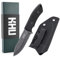KHU Mini Coltello a lama fissa EDC Coltello da caccia Coltello da sopravvivenza Coltello Bushcraft D2 Acciaio G10 Handle, All'aperto campeggio accessori With Kydex Sheath (Nero-D2 Acciaio-11A-Nuovo)