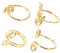 SOIMISS 4-teiliges Set Strand-fußring-set Zehenringe Für Damen Ring Verstellbar Damen Zehenring Sommer Strandring Boho-zehenringe Für Frauen Sandalen Mit Zehenring Fußringe Messing Golden