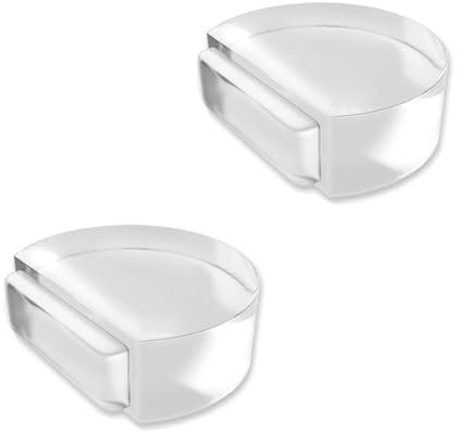 KOVOSCH 2 Stück Türstopper Boden Transparente, Selbstklebend Bodentürstopper zum Kleben für alle Hartböden geeignet zum Schutz von Wand und Möbeln (Transparente 02 Form, 2 Stück)