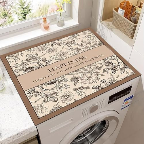YeahBoom 60x60 cm Tappetino Lavatrice Universale Antiscivolo - Copertura per Lavatrici, Asciugatrici, Cucine, Camper e Bagni