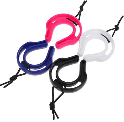 TOPPERFUN 4pcs Plastic Emergency Door Jam Door Stopper Pinch Design Slam Guard for Home and Office