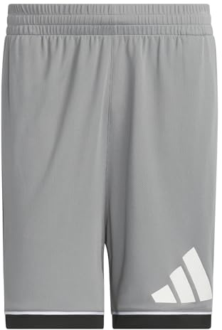 adidas Herren Basketball Badge of Sport Short Shorts, Grey Three/Black, S 7 inch