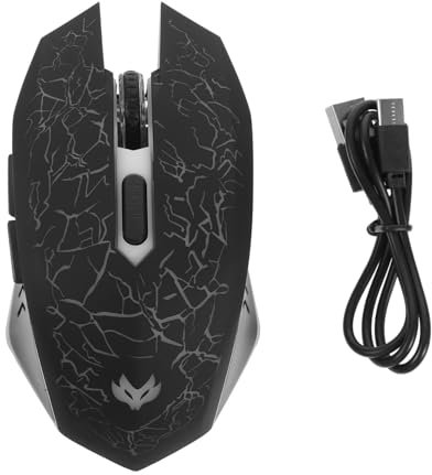 LALAFINA Souris sans Fil RGB pour Ordinateur Portable Et Bureau avec Effets Lumineux Et Batterie Longue Durée