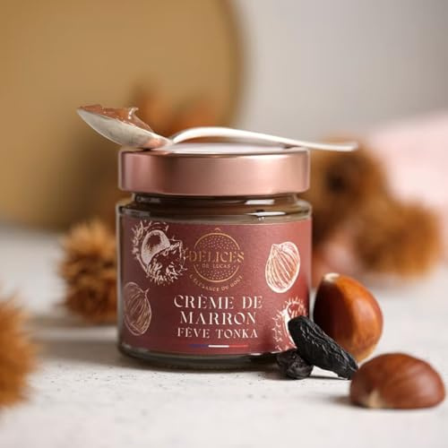 Ô Délices de Lucas – Crème de Marron à la Fève de Tonka 230 g – Artisanale et Fabriquée en France – Gastronomie Française