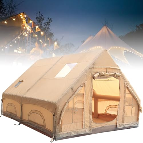 ExoticaBlend Outdoor Camping Quick Setup Aufblasbares Zelt, Familie Aufblasbares Zelt mit Fenster und Tür, Pop-Up-Zelt, 4 Jahreszeiten Wasserdicht Winddicht Großes Luftzelt,300x210x210mm