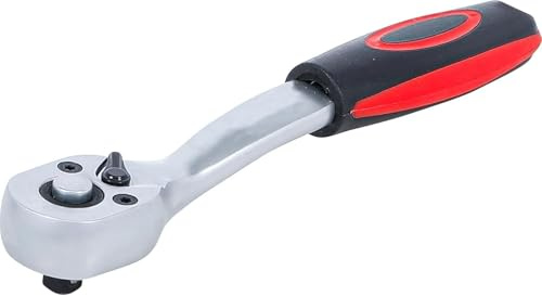 BSBe 1/4 Zoll Ratsche - | Umschaltknarre | feinverzahnt | 6,3 mm (1/4) | ergonomisch | rutschfest | gekröpft | Knarre | Ratsche 72 Zähne Standardratsche