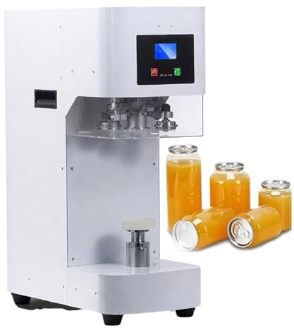 pedenencelia Commercial Automatic Can Sealer Machine/Can Seaming Closing Capping Machine,Can Seamer, Cup Sealing Machine,2.2 Can Dia,For Sealing Plastic/Glass/Tin Bottles With Aluminum Caps white