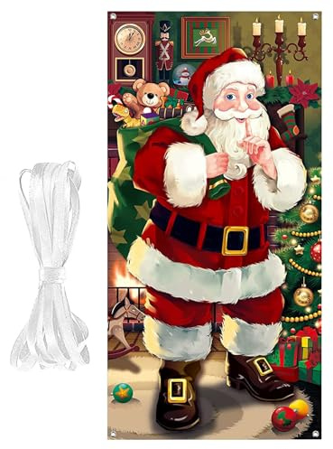 Genérico Funda De Puerta Navidad Estampado Santa | Cubrepuertas | Decoración Navideña para de Hogar Habitación Infantil Cocina Fiestas Tienda Escuela Año Nuevo