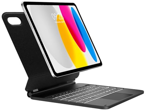 Occtingkind Tastiera Magic per iPad A16 11 Gen (2025) e 10.9 Gen (2022), Italiano QWERTY, Retroilluminazione 3 Colori con Touchpad, Bluetooth 5.0, Design Sottile Senza Porta Penna