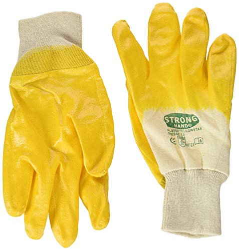 Feldtmann 0550-10H Handschuhe Gr.10, YELLOWSTAR NITRIL MIT Strickbund, Gelb, Größe 10 (2 Stück)