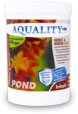 AQUALITY Gartenteich Herbst- & Winterschutz (Reduziert deutlich die Belastung im Herbst durch Laub und Futterreste - Perfekte Überwinterung - Mikroorganismen), Inhalt:1 kg