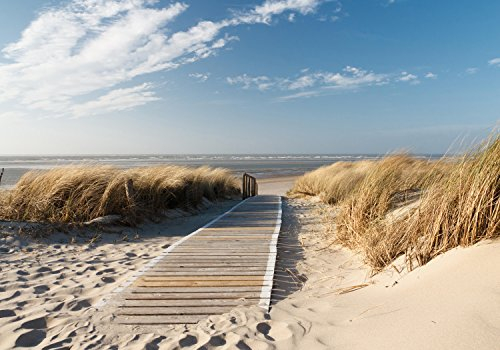 wandmotiv24 Fototapete Nordseestrand Größe: 400 x 280 cm Wandbild - Motivtapete KT410