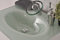 SAM® Badezimmer Milchglas Waschbecken Becken in oval und grün Handwaschbecken mit moderner Form