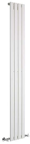 Milano Alpha White Vertical Single Flat Panel Radiator - 1780mm x 280mm