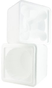 neoLab 2-2806 Sicherheitsbox aus EPS für 1 x 2500 mL, 155 mm Durchmesser, 225 mm hoch