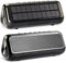 Friengood Solar Bluetooth Speaker 12W，IPX6 Waterproof Portable Wireless Speaker，50+ Hours Playtime Subwoofer，Bluetooth 4.2 Speaker Built-in 5000mAh Power Bank for Indoor & Outdoor Activities-Black